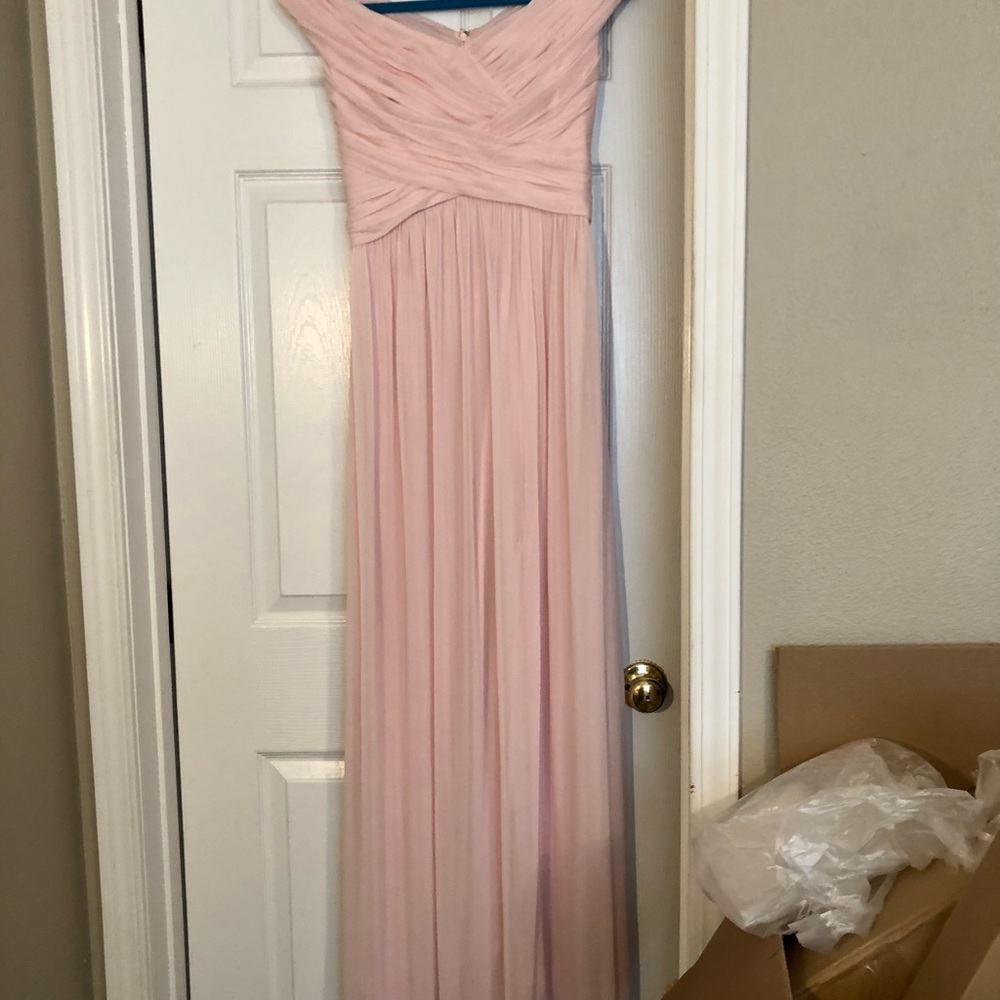 David’s Bridal Criss Cross bridesmaid dress